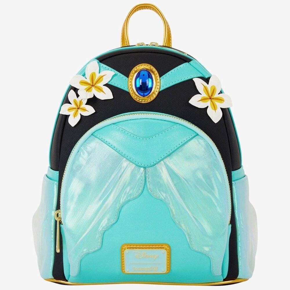 Loungefly Princess Jasmine Glitter Figural Mini Backpack NWT